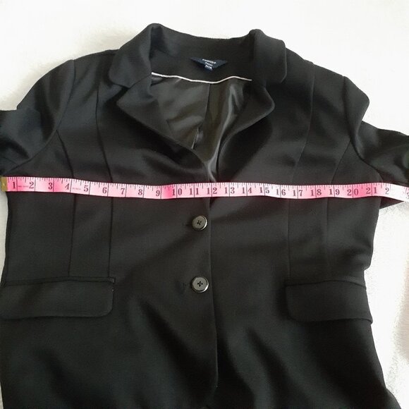 Reitmans Women's Size XL Petite Black 3/4 Sleeves Two Button Lined Blazer - Picture 11 of 14